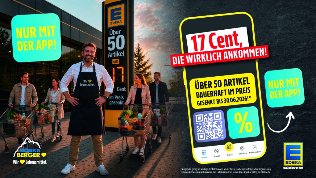 17 Cent, die wirklich ankommen – jetzt mit der EDEKA App sparen